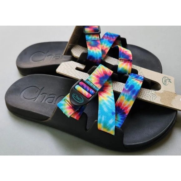 Chaco Chillos Slide Sandals Mens Size 12 or 13 Dark Tie Dye Comfort New main image 4